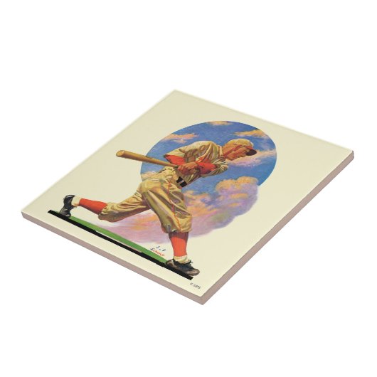 Baseball Batter Tegeltje (Zijkant)