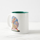 Baseball Batter Tweekleurige Koffiemok (Voorkant links)