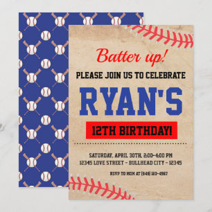  Baseball Batter Up Boy's Birthday Kaart