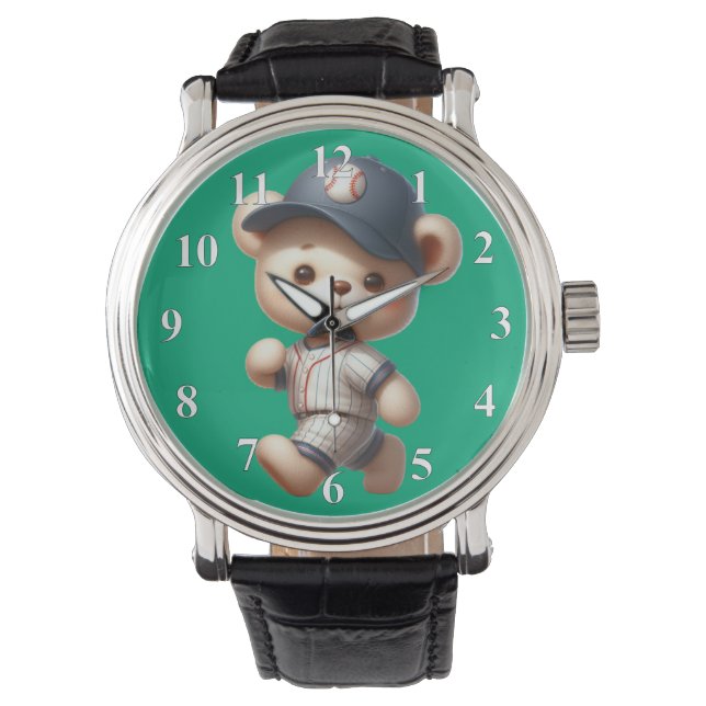 Baseball Bears 1 Horloge (Voorkant)