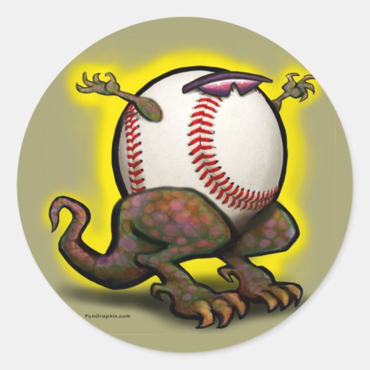 Baseball Beast Ronde Sticker (Voorkant)