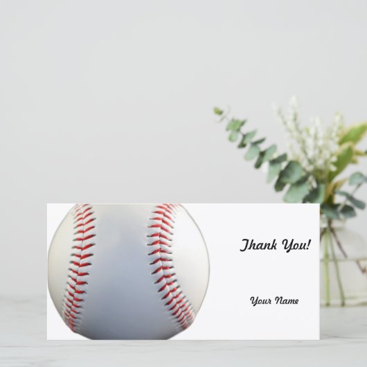 Baseball Bedankkaart (Staand voorkant)