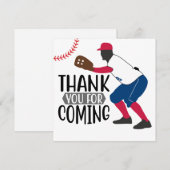 Baseball bedankt voor je komst (Voorkant / Achterkant)