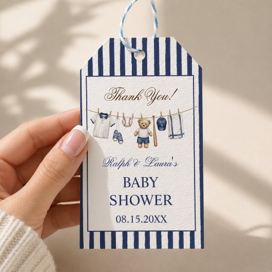 Baseball Beer Baby Shower Bedankt Cadeaulabel