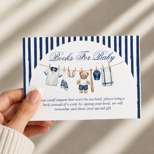 Baseball Beer Baby Shower Boek Verzoek Informatiekaartje