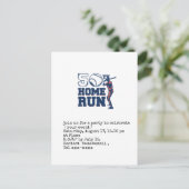 Baseball behalve de datum 50e verjaardag van de 50 briefkaart (Staand voorkant)