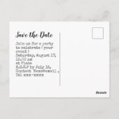 Baseball behalve de datum met glas bier briefkaart (Achterkant)