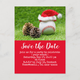 Baseball behalve de kerstfeestdag Postca Briefkaart