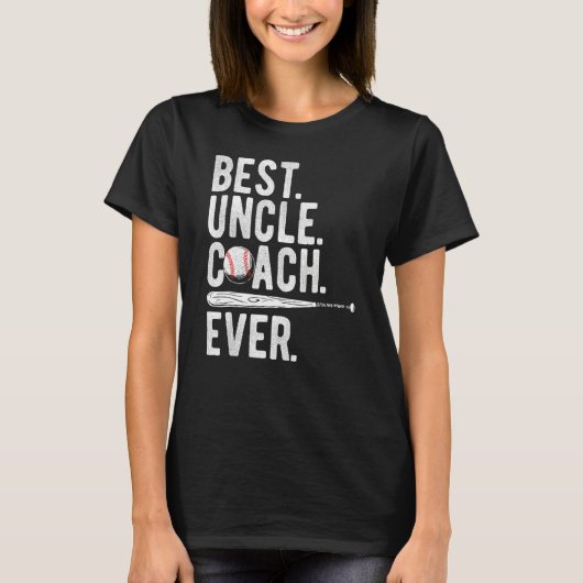Baseball Best Uncle Coach Ever Proud Dad Daddy Fat T-shirt (Voorkant)