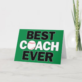 Baseball Beste coach elke kleine liga Dank je wel Kaart