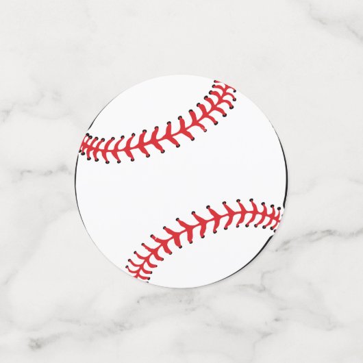 Baseball beweegt Rode sportzonden Birthday Confetti (Kleine voorkant)