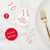 Baseball beweegt Rode sportzonden Birthday Confetti (Groep)