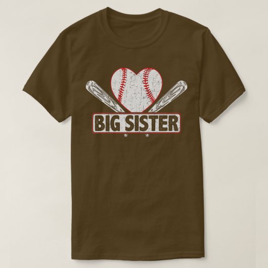 Baseball Big Sister Matching Family Softball Baseb T-shirt (Design voorkant)