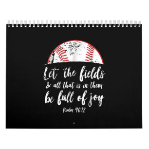 Baseball Bijbel Verse Cute Christelijk Psalm 96 Kalender