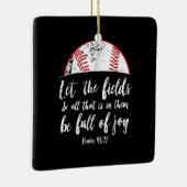 Baseball Bijbel Verse Cute Christelijk Psalm 96 Keramisch Ornament (Rechts)