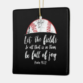 Baseball Bijbel Verse Cute Christelijk Psalm 96 Keramisch Ornament (Links)