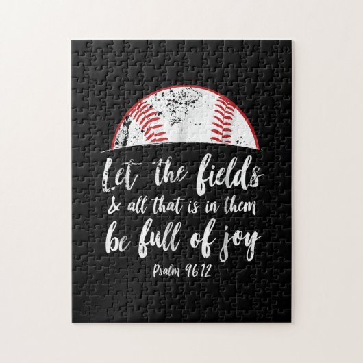 Baseball Bijbel Verse Cute Christelijk Psalm 96 Legpuzzel (Verticaal)