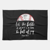 Baseball Bijbel Verse Cute Christelijk Psalm 96 Theedoek (Horizontaal)