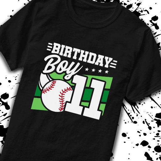 Baseball Birthday 11-jarig jongetje 11e verjaardag T-shirt