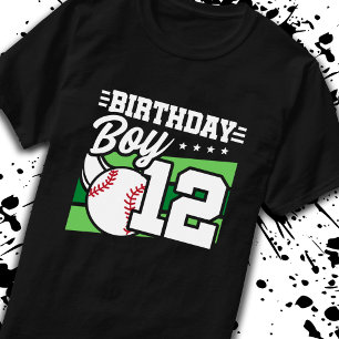 Baseball Birthday 12-jarige jongen 12e verjaardag T-shirt