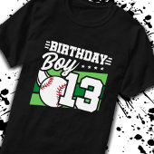 Baseball Birthday 13-jarige jongen 13e verjaardag T-shirt