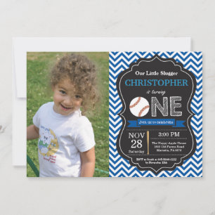Baseball Birthday 1st Birthday Foto Kaart