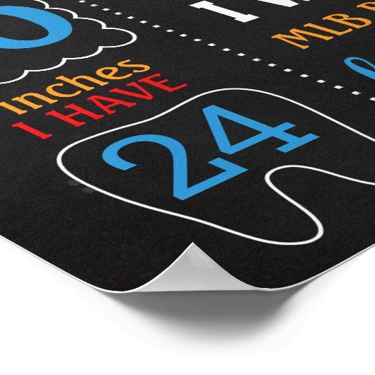 Baseball Birthday-alkbordbord Poster (Hoek)