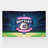 Baseball Birthday banner backdrop (Horizontaal)