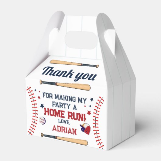 Baseball Birthday Bedankdoosjes (Achterkant)