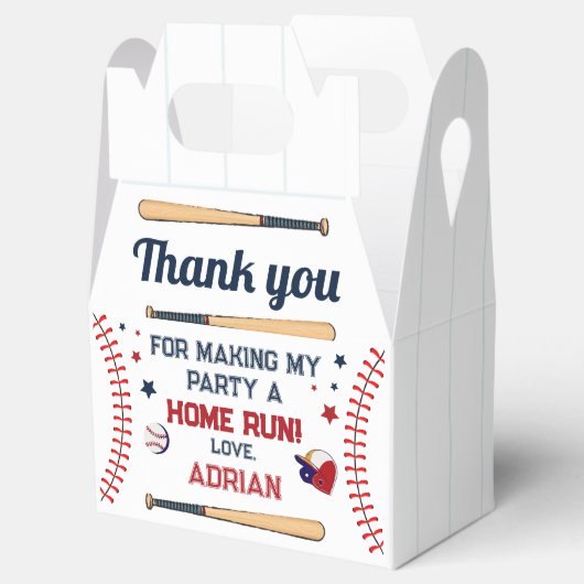 Baseball Birthday Bedankdoosjes (Geopend)