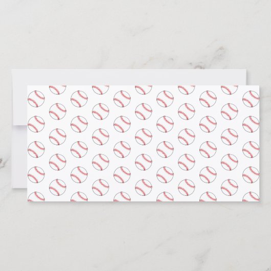 Baseball Birthday Bedankt voor je fotokaart (Achterkant)