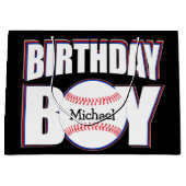 Baseball Birthday Boy Aangepaste Baseball Player N Groot Cadeauzakje (Voorkant)