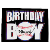 Baseball Birthday Boy Aangepaste Baseball Player N Groot Cadeauzakje (Achterkant)