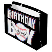 Baseball Birthday Boy Aangepaste Baseball Player N Groot Cadeauzakje (Achterkant Gekanteld)