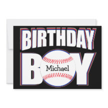 Baseball Birthday Boy Aangepaste Baseball Player N