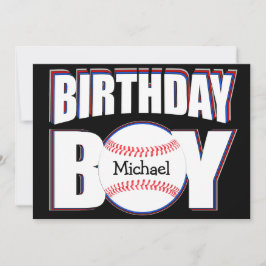 Baseball Birthday Boy Aangepaste Baseball Player N Kaart
