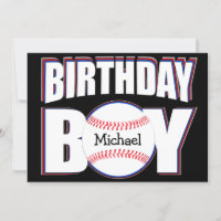 Baseball Birthday Boy Aangepaste Baseball Player N