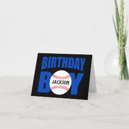 Baseball Birthday Boy Aangepaste Baseball Player N Kaart
