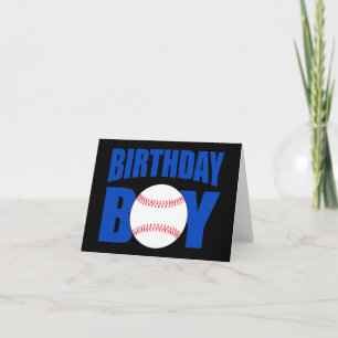 Baseball Birthday Boy Blue Baseball Kaart