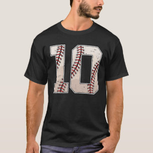 Baseball Birthday Boy Tien 10 jaar oude 10e dag P T-shirt