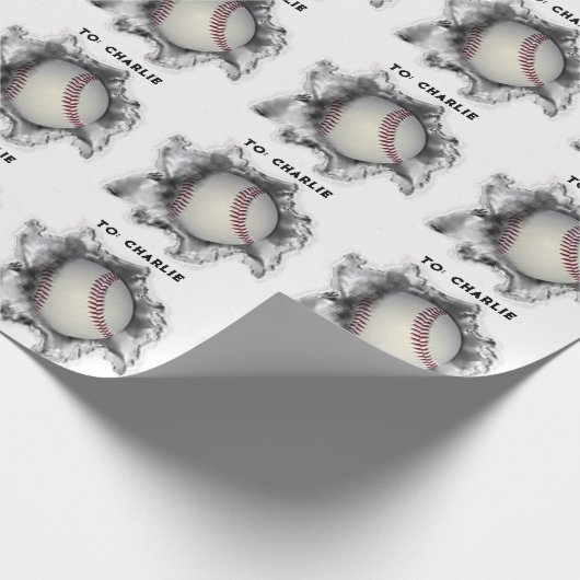 Baseball Birthday Cadeaupapier (Hoek)