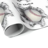 Baseball Birthday Cadeaupapier (Rol Hoek)
