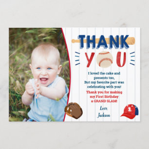 Baseball Birthday Dank je kaarten