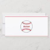 Baseball Birthday Dank je Kinder fotokaart Bedankkaart (Achterkant)