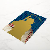 Baseball Birthday Folie Feestdagenkaart (Gedraaid)