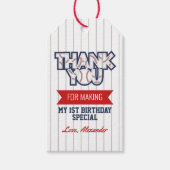 Baseball Birthday Gift Label Cadeaulabel (Voorkant)