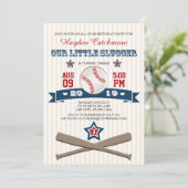 BASEBALL BIRTHDAY INVITATIE VOOR KINDEREN KAART (Staand voorkant)