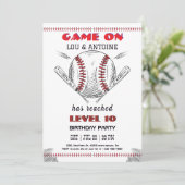 Baseball Birthday Invitation Kaart (Staand voorkant)