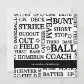 Baseball Birthday Kaart (Achterkant)