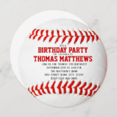 Baseball Birthday Kaart (Voorkant / Achterkant)